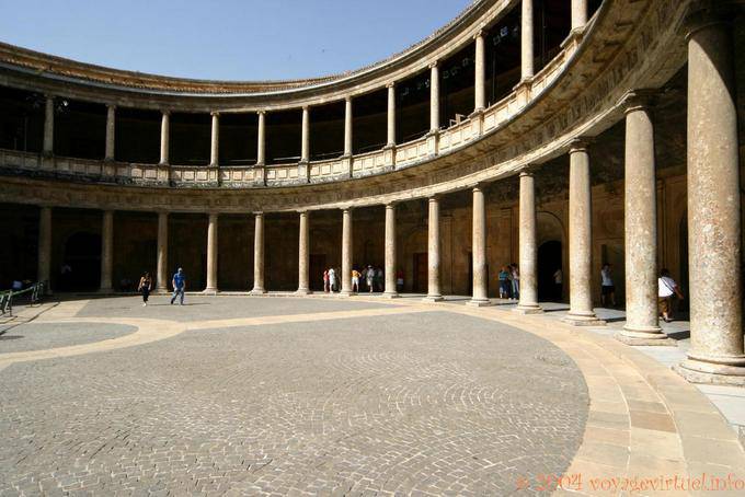 Pátio, Alhambra Palácio de Carlos V - Espanha