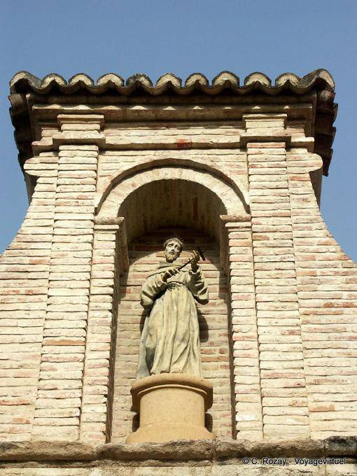 Estátua de São Francisco, entrou no real Manasterio San Zoilo, Antequera - Espanha