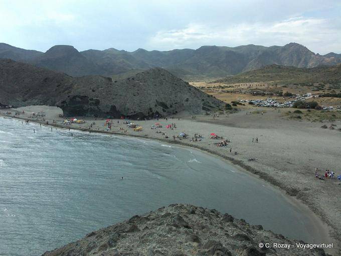 Panorama Playa Monsul, Cabo de Gata - Espanha, Andaluzia
