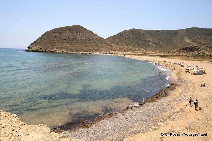 Praia perto Isleta del Moro, Cabo de Gata - Espanha, Andaluzia