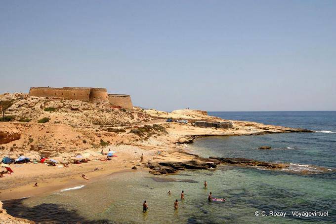 Fortaleza sobre o mar, Cabo de Gata - Espanha, Andaluzia