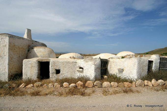 Casas baixas grupo tradicional, Cabo de Gata - Espanha, Andaluzia