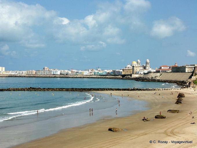 Vistas panorâmicas sobre as praias, Cadiz - Espanha