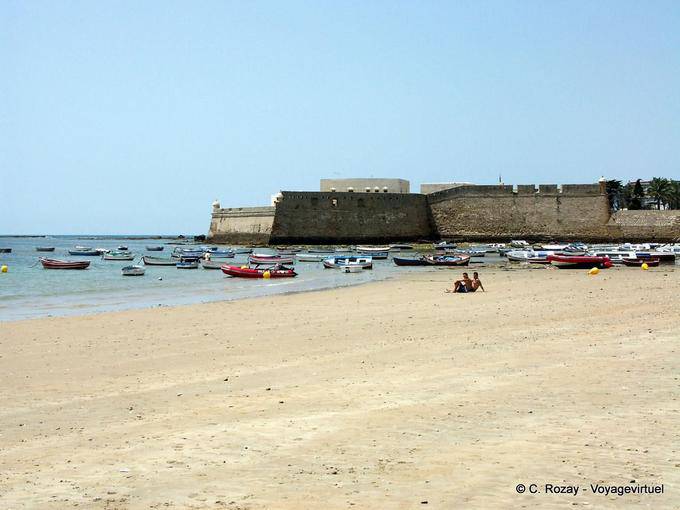 Baluartes da Playa Caleta, Cadiz - Espanha, Andaluzia