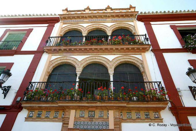 Palácio varanda, Carmona - Espanha, Andaluzia