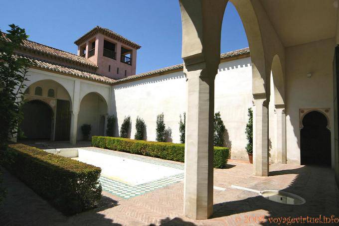 Outro ponto de vista do Patio de la Alberca, Alcazaba, Malaga - Espanha, Andaluzia