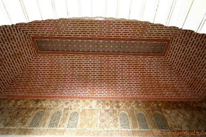Teto de os construtores (Taifa da dinastia Hammudid), Palácio da Alcazaba, Málaga - Espanha, Andaluzia