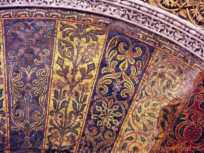 Mosaicos detalhadas Mirhab, Mezquita Cordoba - Espanha, Andaluzia