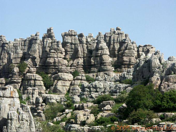 Formas singulares moldadas por cryoclasty, Torcal de Antequera - Espanha