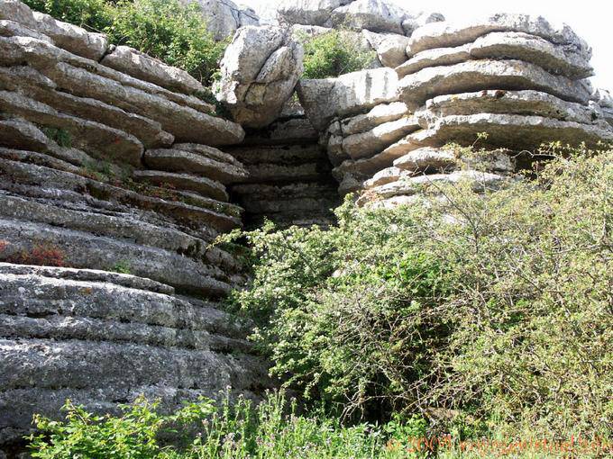 Estratificação Horizontal de rock, Torcal de Antequera - Espanha