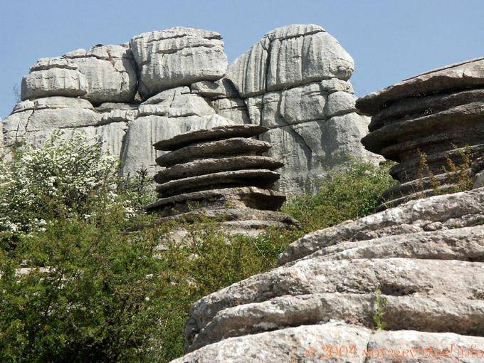Empilhando carste El Tornillo, Torcal de Antequera - Espanha