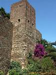 Torre Praça da Alcazaba, Malaga, Espanha.