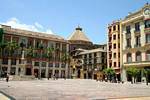 Plaza de la Constitución, Malaga, Espanha.