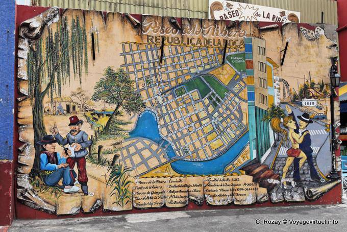 Parede da Republica de la Boca, La Boca, Av Don Pedro de Mendoza, Buenos Aires - Argentina