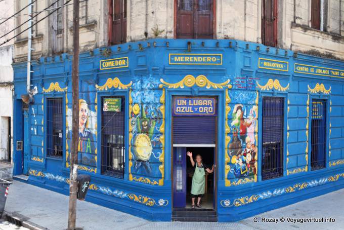 Un lugar azul y oro, restaurante La Boca, em Buenos Aires - Argentina