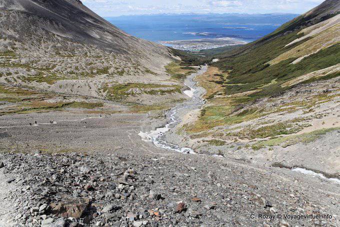 Vista panorâmica no topo da morena do Glaciar Martial, Ushuaia - Argentina