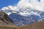 Ruta 7, vista do Monte Aconcagua, Argentina.