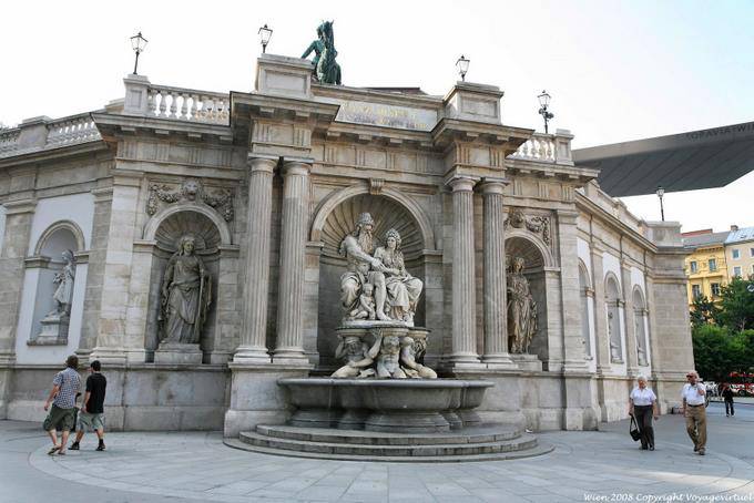Albertina Platz Albrecht Ou Danubius Fountain - Áustria