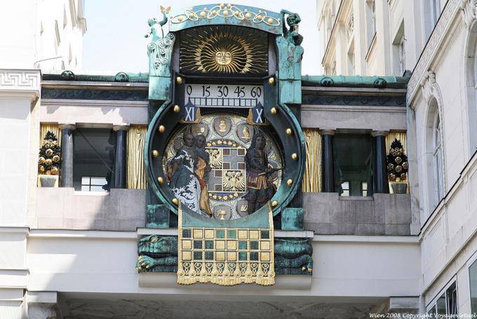 Personagens passagem der Ankeruhr - Viena - Austria