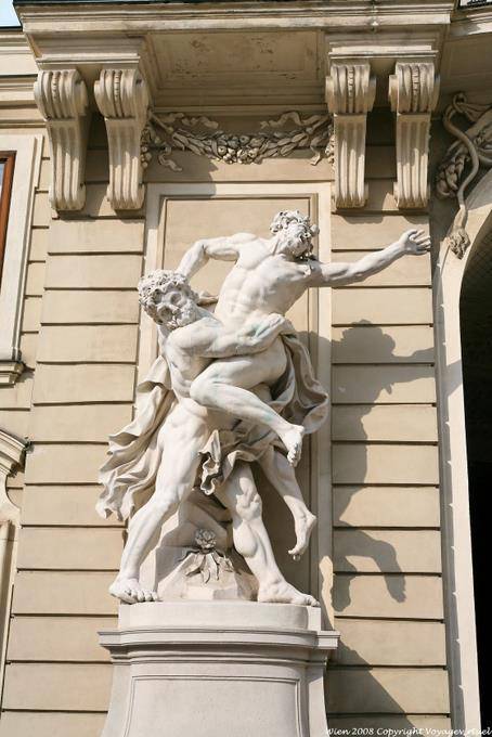 Hofburg Spanische Reitschule, estátua Hercules - Viena - Austria