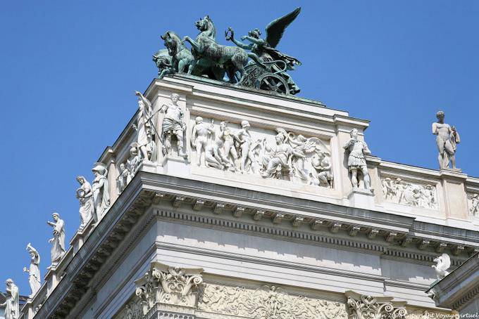 Parlament, Vitória Alada dirigindo um carro - Viena - Austria