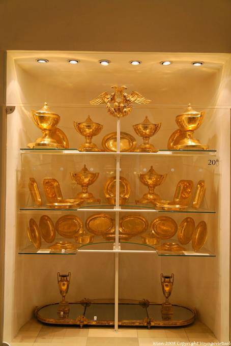 Sissi Museum, pratos de ouro - Viena - Austria