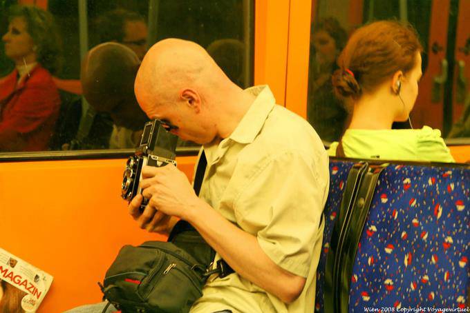 Ubahn, o fotógrafo no Metro - Viena - Austria