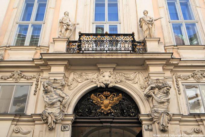 Wipplingerstrasse, Altes Rathaus, o portal para o Leão - Viena - Austria