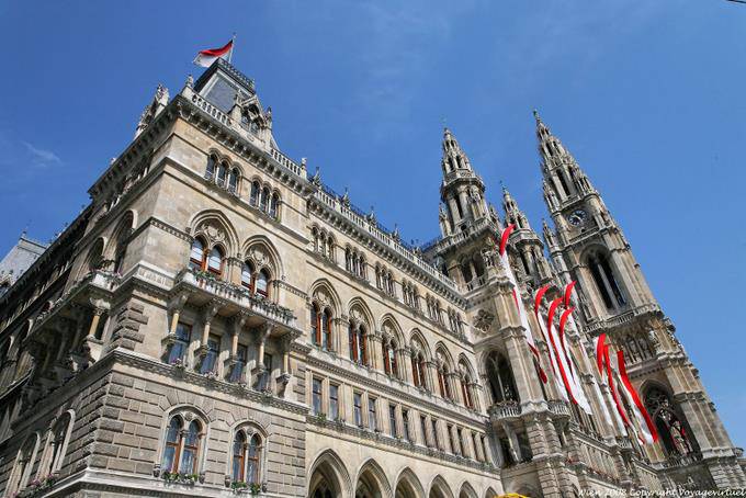 Wiener Rathaus, Campanário Paisagem - Viena - Austria