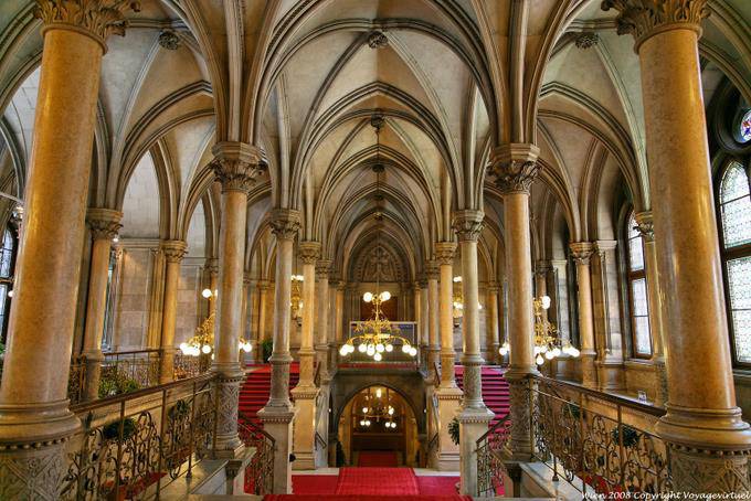 Estilo neogótico por Friedrich von Schmidt, Rathaus - Viena - Austria