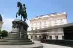 Albertina, estátua Arquiduque Albrecht Equestrian, Viena - Austria.
