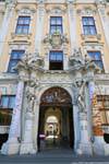 Freyung, Palace Kinski entrada fachada, Viena - Austria.