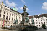 Hofburg, retrovisores da fonte Francois I., Viena - Austria.