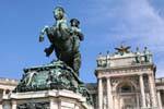 Estátua Neueburg príncipe Eugene de Savoy Helden Platz, Viena - Austria.