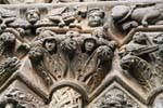 Stephansdom, Riesentor, frisos Zoom Dkey, Viena - Austria.