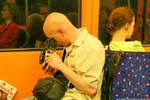 Ubahn, o fotógrafo no Metro, Viena - Austria.