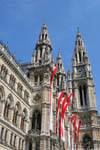 Wiener Rathaus, Campanário Turme, Viena - Austria.