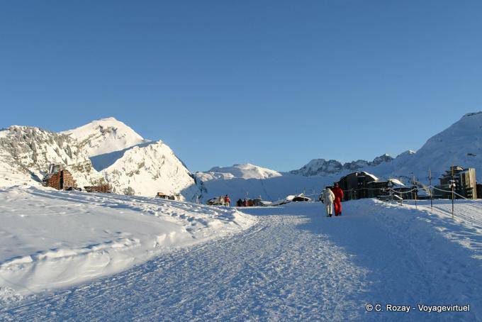 As pistas de esqui cross-country, Avoriaz - Alpes, França