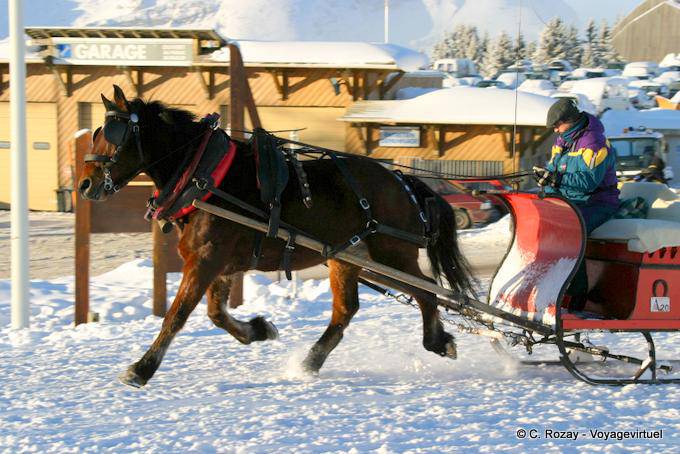 O cavalo de vôo, Avoriaz - Alpes, França