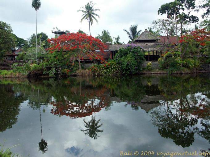 Reflexão no lago, Mengwi Taman Ayun - Bali