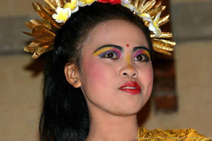 Maquiagem para festas, dança balinesa Ramayana dança - Bali