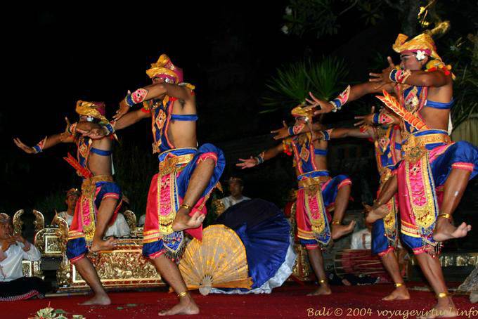 Grupo de dançarinos, Ubud Bali Barong dança - Bali