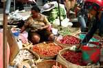 Gianyar, a venda de pimentas, Bali.