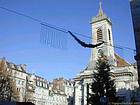 Besançon, panorama da Praça de São Pedro, França.