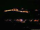 Besançon, uma outra visão da Cidadela iluminado, França.