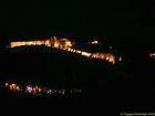 Besançon, View on the Citadel por noite, França.