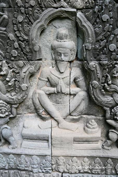 Posição de oração, Preah Khan, Angkor, Camboja