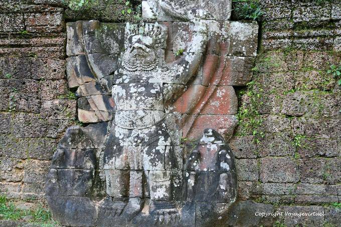 Representação da Garuda treinado, Preah Khan, Angkor, Camboja