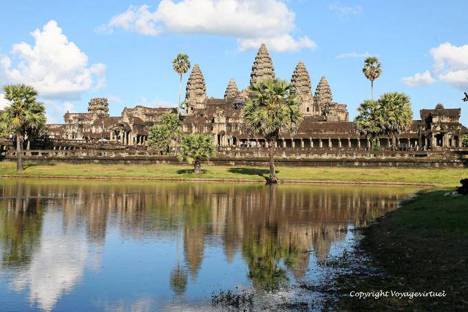 Close-up do símbolo, Prasat Angkor Wat, Angkor, Camboja