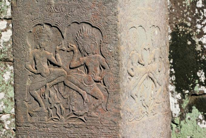 Pilar samsaras em Bayon Angkor Thom, Angkor, Camboja